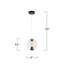 Luminaire suspendu 1 lumière Arlo - noir