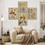 «Rustic Yellow Wildflowers Retra», reproduction d'art encadrée, affiches, salle de bain, petit art mural-104788685-104788687