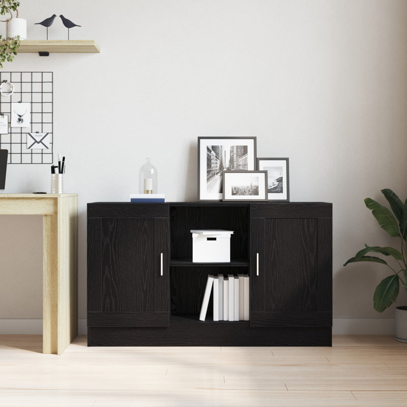 120cm Sideboard, Black Oak, Engineered Wood