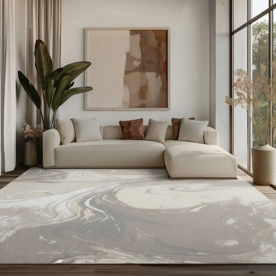 Tapis noir / gris / ivoire / beige Galaxy Series