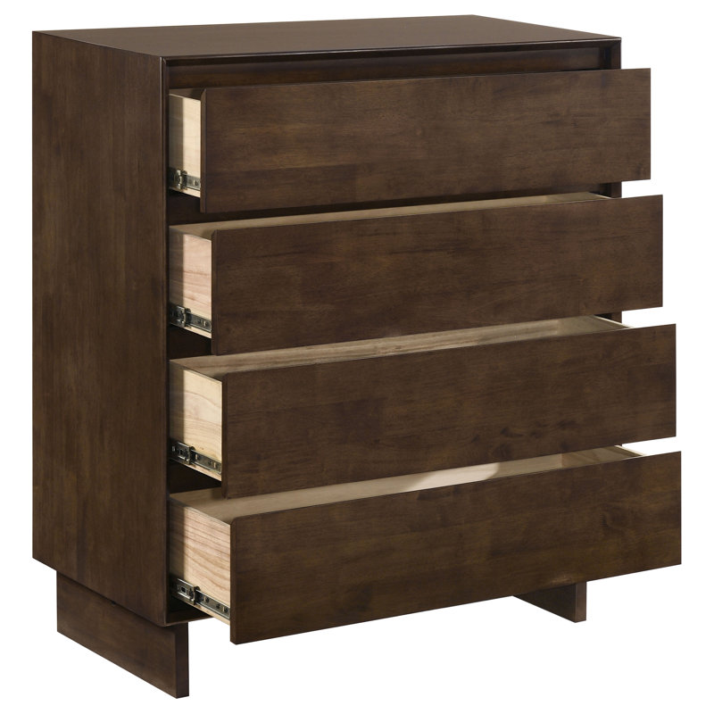 Commode 4 tiroirs Bachangada Brun chaud