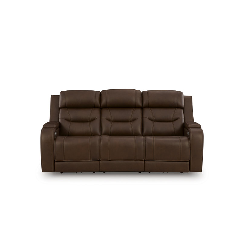 Canapé inclinable électrique Akron, Brun