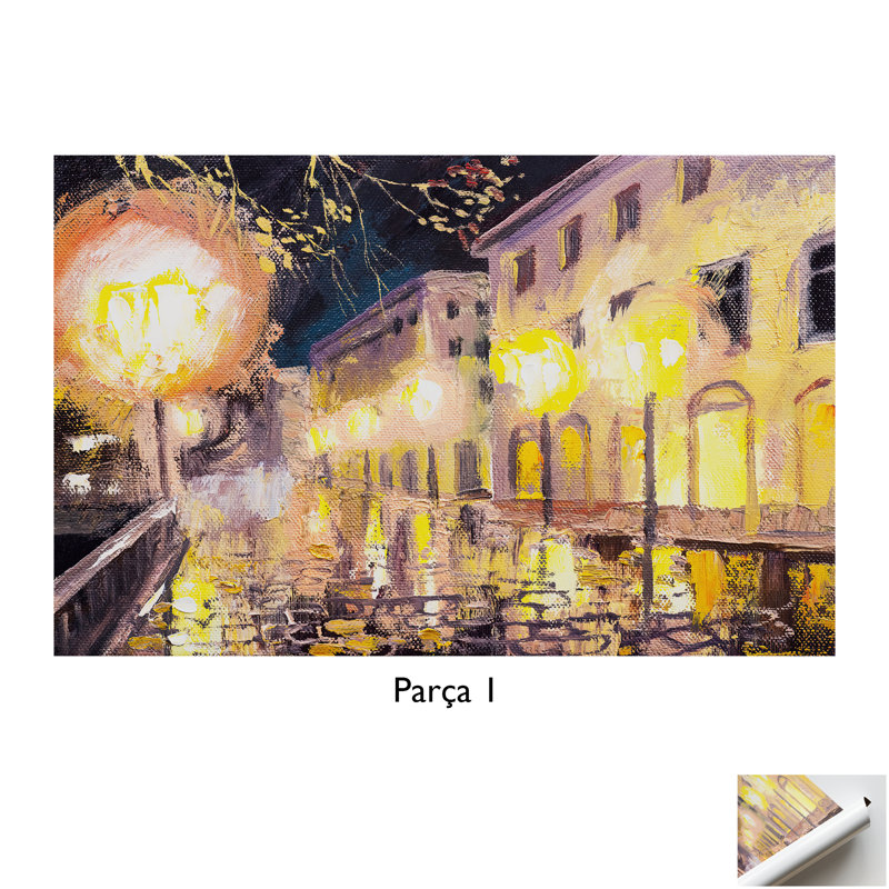 Print on Canvas, 25 cm H x 35 cm W, White Floater Framed