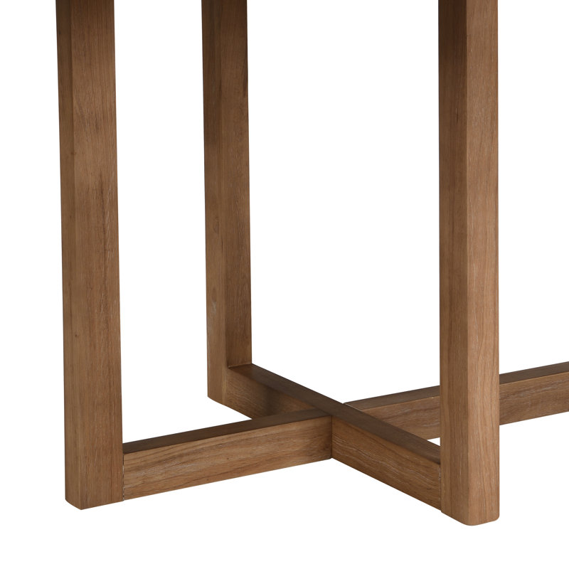 Ensemble de table de salle à manger 6 personnes Alagie avec chaises rembourrées et structure en bois d'hévéa