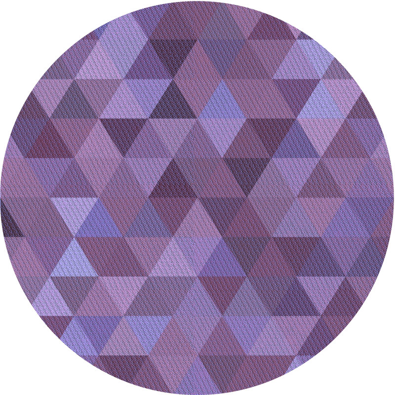 Tapis mauve à motif géométrique Branford, Rond 8 pi