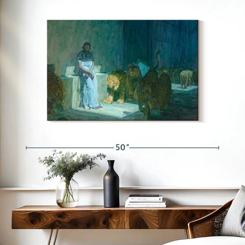 Adella Daniel In The Lions' Den 1907-18, 26" H x 39" W