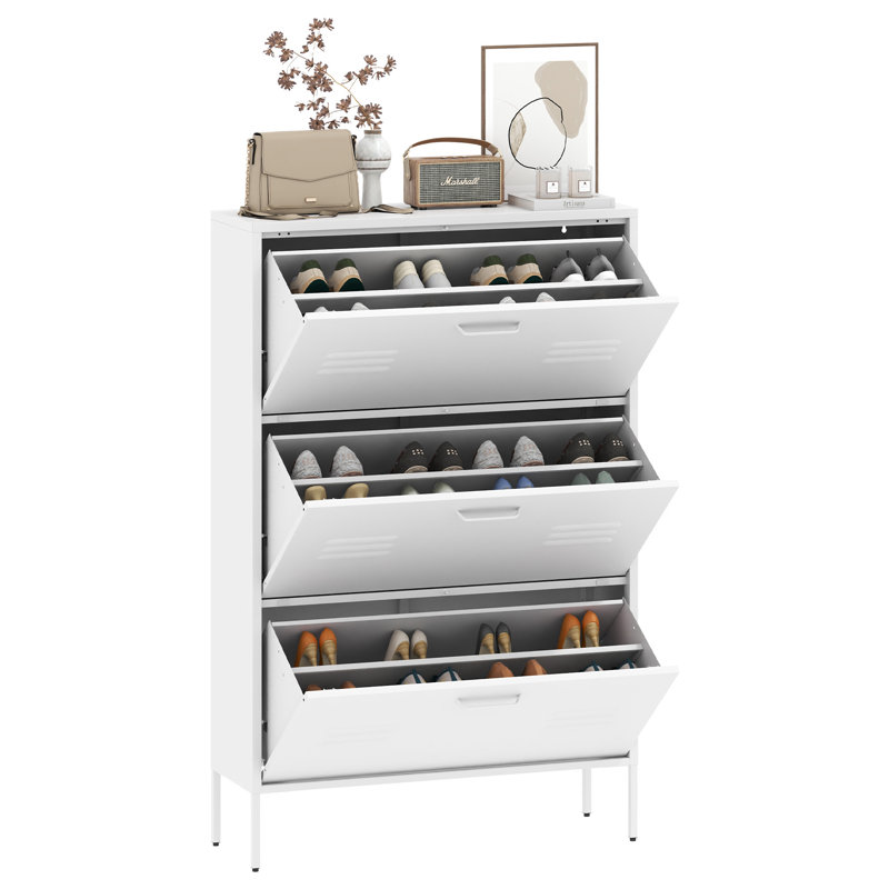 Armoire à chaussures avec 3 tiroirs rabattables