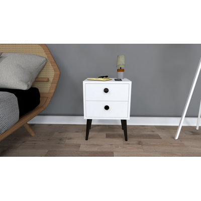 Whelington 40cm W Manufactured Wood Bedside Table
