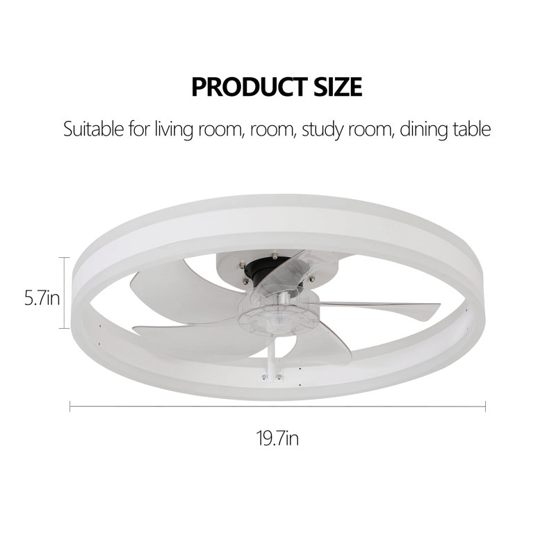 Ventilateur de plafond avec lumières DEL à intensité variable, Naturel / blanc