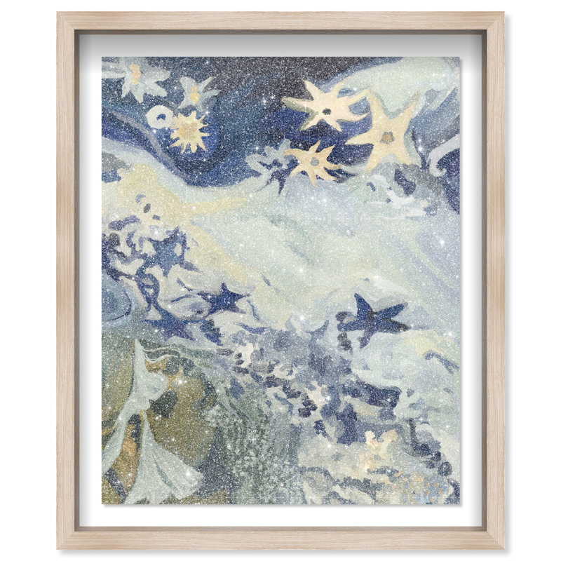 Mermaid Dream II Print by Oliver Gal, 21.5"H x 17.5"W, Natural Oak Shadowbox
