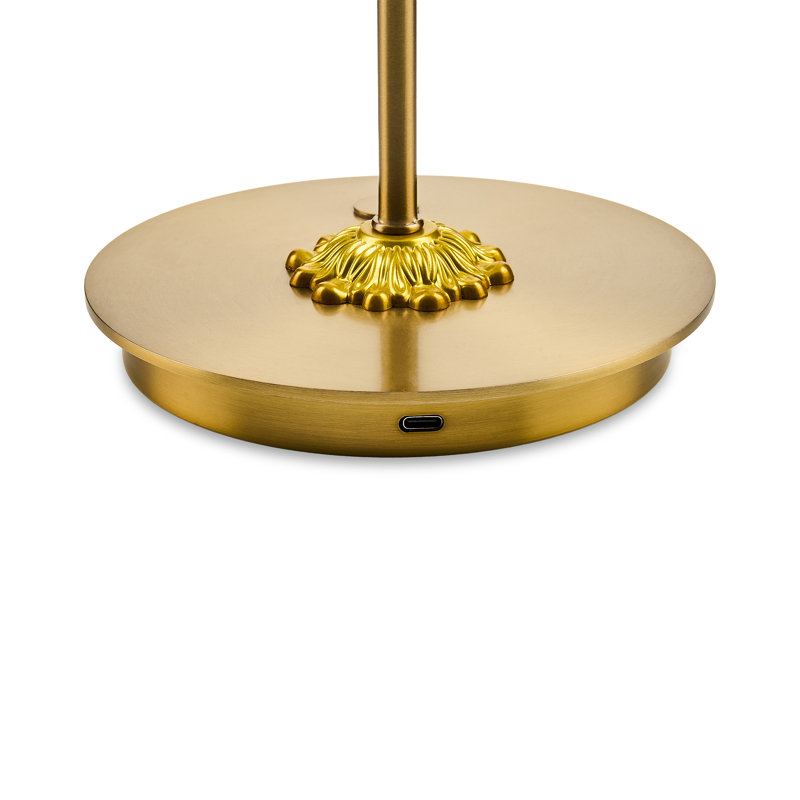 Sterling Check LED Rechargeable Dome Table Lamp