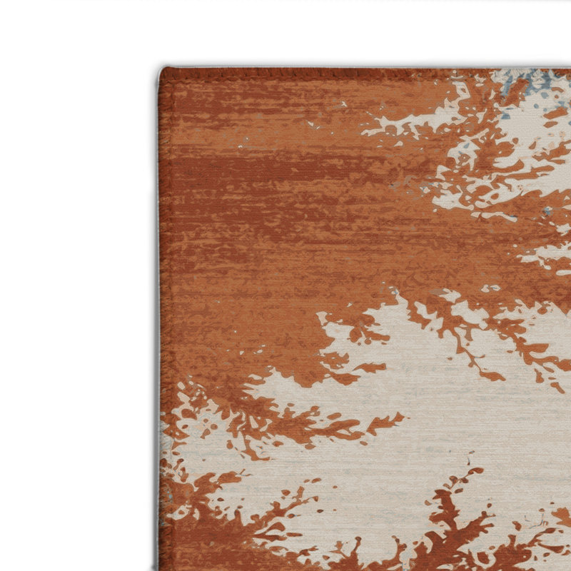 Tapis intérieur et extérieur beige Watercolor, Rectangulaire 2 pi x 3 pi