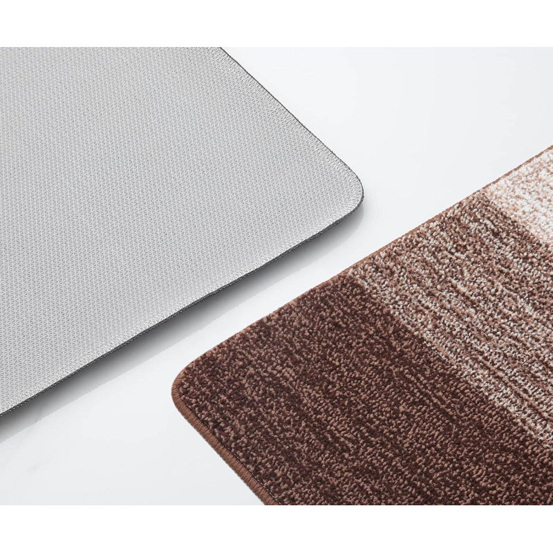 Door Mats Indoor, Machine Washable Soft Doormats, Brown, 50 cm W x 80 cm L
