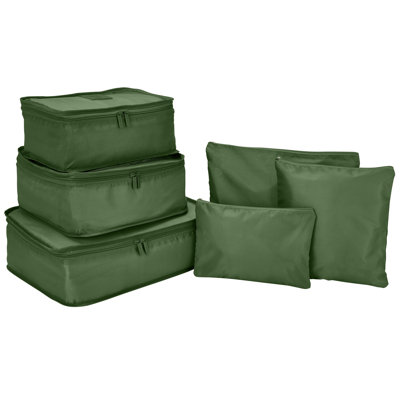 Ensemble de voyage de luxe 6 pièces vert aneth Gforce