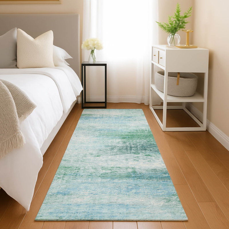 Tapis abstrait intérieur / extérieur lavable à la machine Chantille ACN2402, Tapis de couloir 2 pi 3 po x 7 pi 6 po