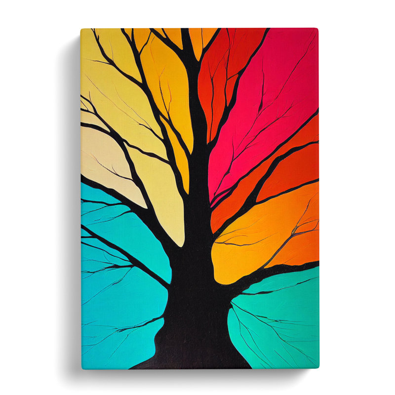Abstract Tree Colours Vol.5 - Wrapped Canvas, 60cm H x 40cm W x 3cm D