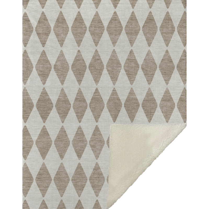 Jeté en sherpa Addison ASB578, Taupe