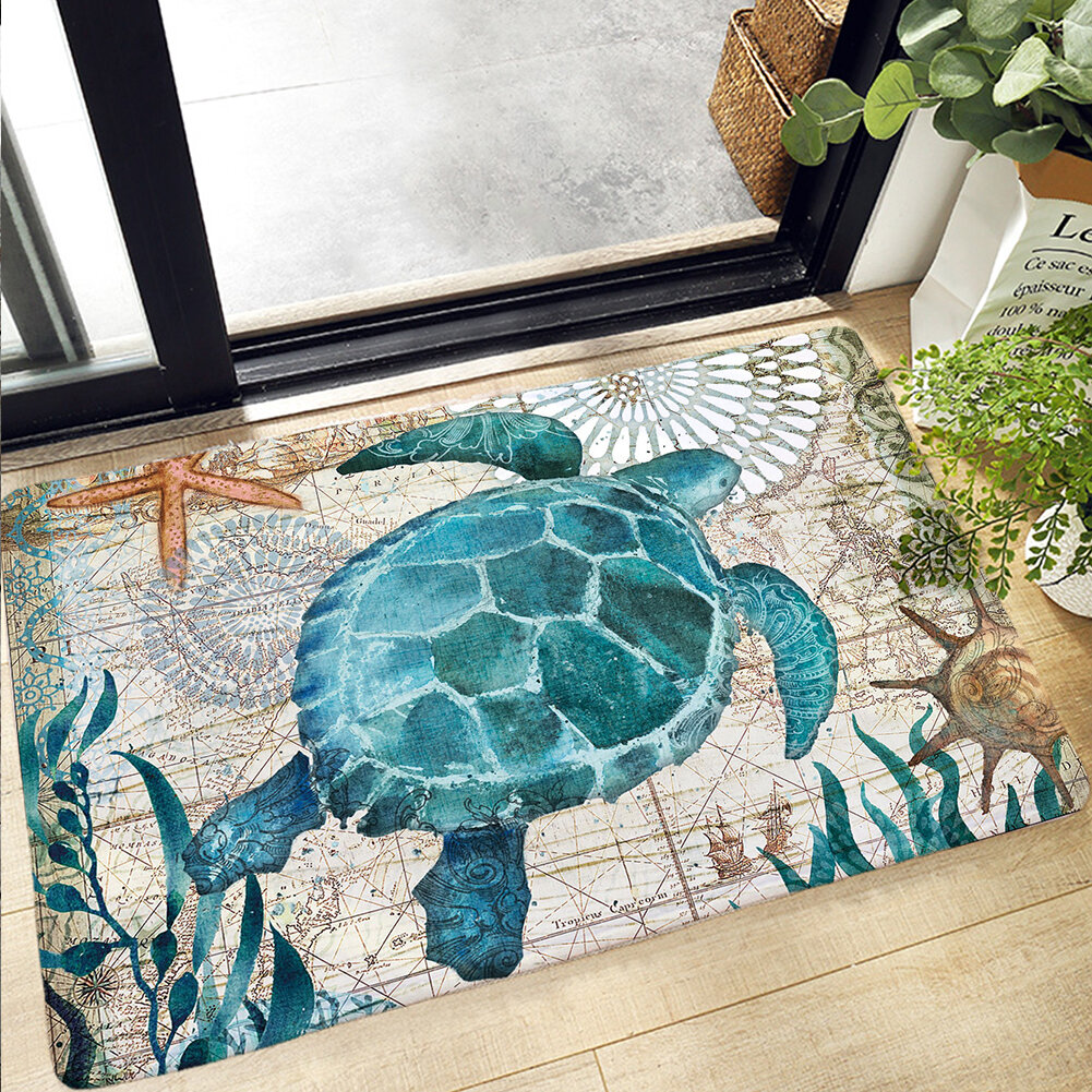 Longshore Tides Gerhild Animal Print Non-Skid Kitchen Mat | Wayfair