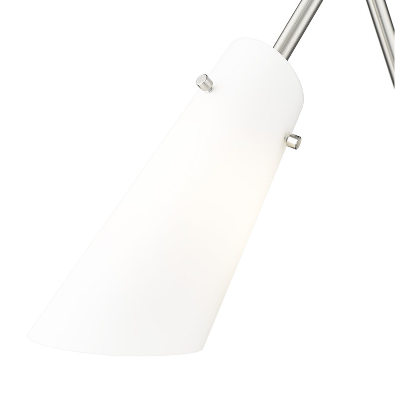 Monifah Steel Swing Arm Sconce, Brushed Nickel