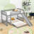 Evelene Twin Over Twin L-Shaped Bunk Beds with Slide-1406074790