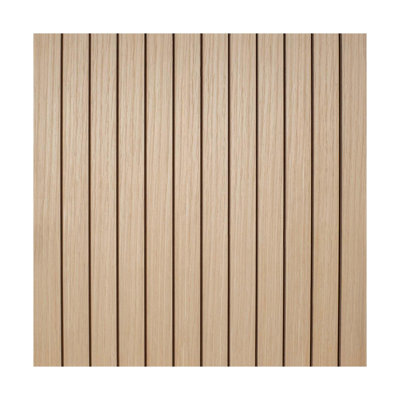 Veneer Tambour Wall Panel With 1" 30-Degree Groove Slats, Flexible