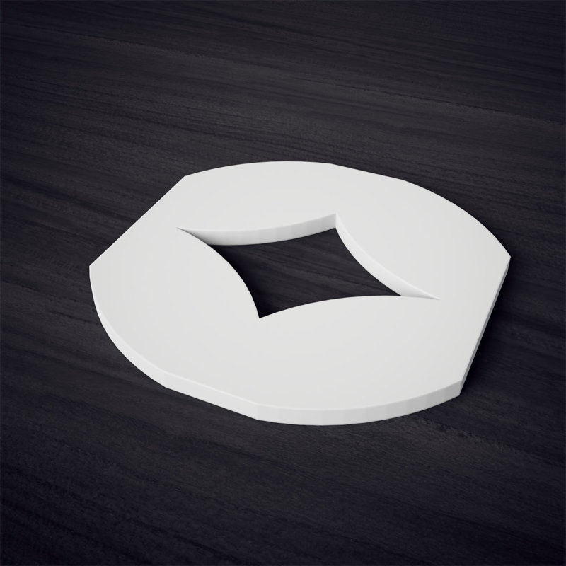 Panneaux muraux décoratifs en PVC de qualité architecturale Gresham, 3/8", Extra Small (7 3/8"W x 7 3/8"H)