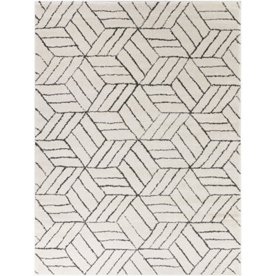 Dutton Cream Modern Geometric Area Rug