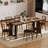 70.9"Rectangular Large Dining Table, Waterproof Large Desk For 8 People, Deluxe Family Dining Table With Adjustable Legs For Kitchen