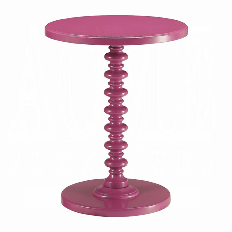 Table d'appoint ronde Acton, finition mauve, Mauve