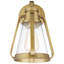 Iola - 1 lumière - Petite applique murale - Laiton naturel avec verre transparent-233344487