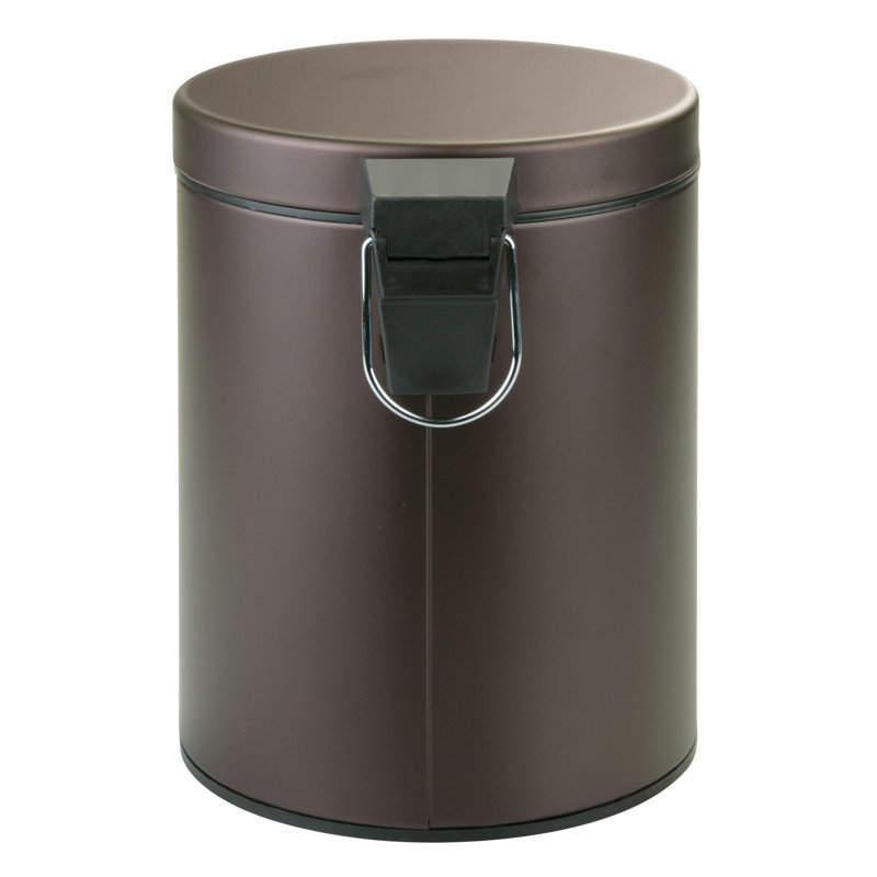 Bronze Stainless Steel Pedal Trash Can with Removable Bucket