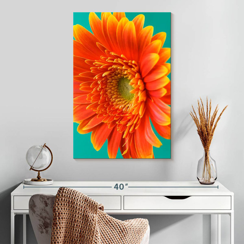 Harnek Orange Gerbera Daisy II, 30" H x 20" W