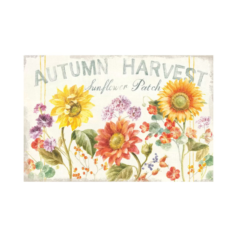 Floursack Autumn IX by Danhui Nai - Wrapped Canvas Gallery-Wrapped Canvas Giclée, 20.32 cm H x 30.48 cm W