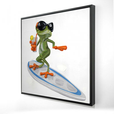 " Funny Frog Surfing "