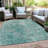 Machine Washable Indoor/Outdoor Xhevrie Aqua Rug-775341025