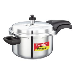 CooksEssentials 5.3 Quart Pressure Cooker with Rack & Glass Lid 