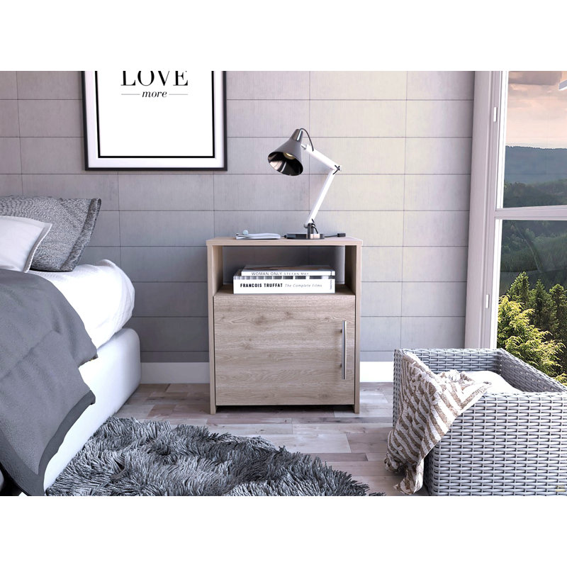 Table de chevet Cuarzz, une armoire, Noir