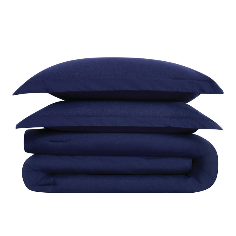 Nena Bedding, Queen Comforter + 2 Standard Shams, Navy