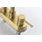 2 Handle Centerset Lead-Free Bathroom Faucet, Swivel Spout With Copper Pop Up Drain And 2 Water Supply Lines