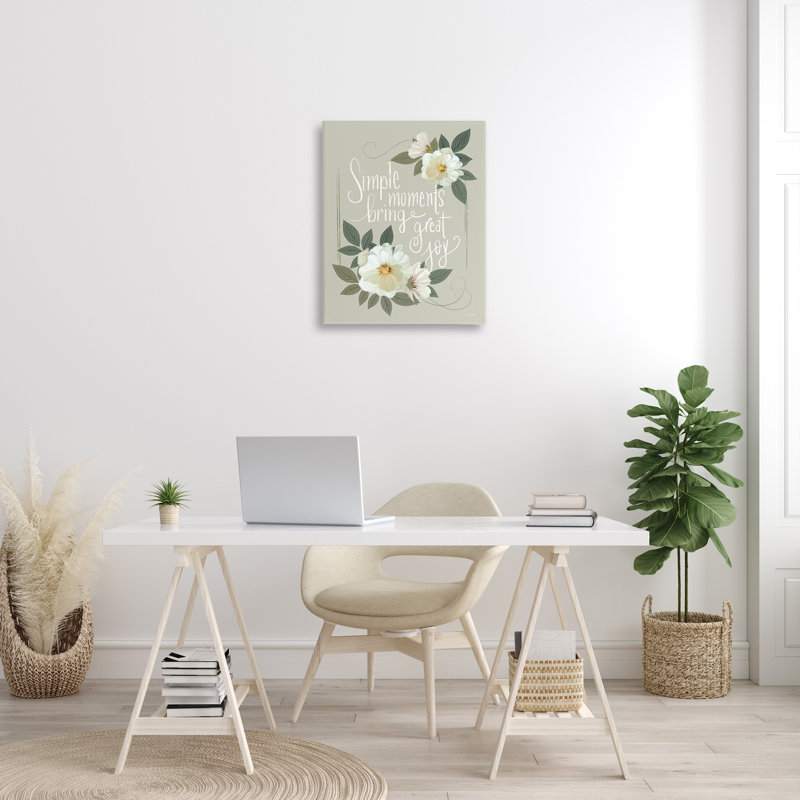 Art mural sur toile Simple Moments & Blossoms par House Fenway, H 30 po x l 24 po