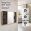 Ensemble d'armoire à miroir murale 43,7 po - 3 modules avec accessoires perforés et tablettes réglables, fermeture en douceur