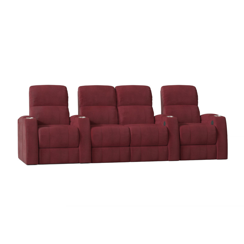 Sièges de rangée de cinéma (rangée de 4), Sangria Smartsuede, Électrique