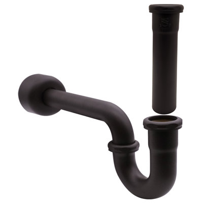 Siphon en P de 1-1 / 4 po en laiton avec tube d'extension à joint coulissant de 8 po