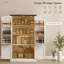 Garde-manger, armoire de rangement de cuisine avec 6 supports de porte, blanc