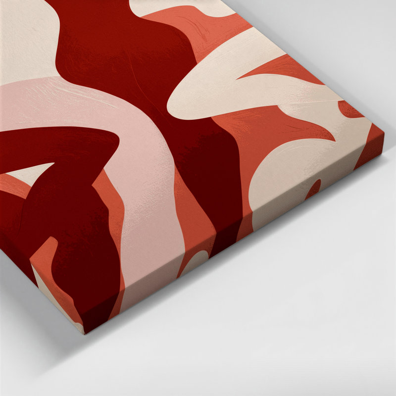 Abstract Figurative 10 Red Canvas Wall Art, 30" H x 20" W