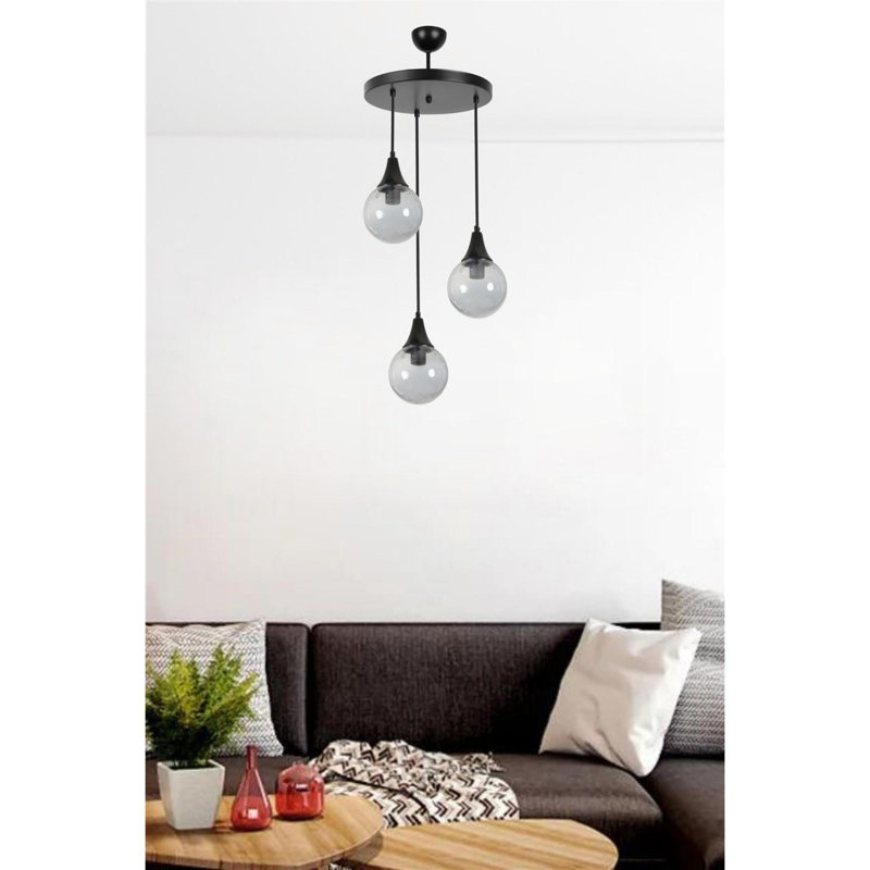 Chandle Chandelier, Fume/Black