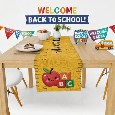 Décorations de la rentrée scolaire - Chemin de table Welcome Back to School | Premier jour d'école, décorations pour articles de fête et cadeaux