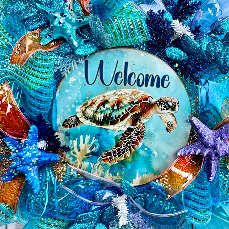 Sea Turtle Welcome Wreath