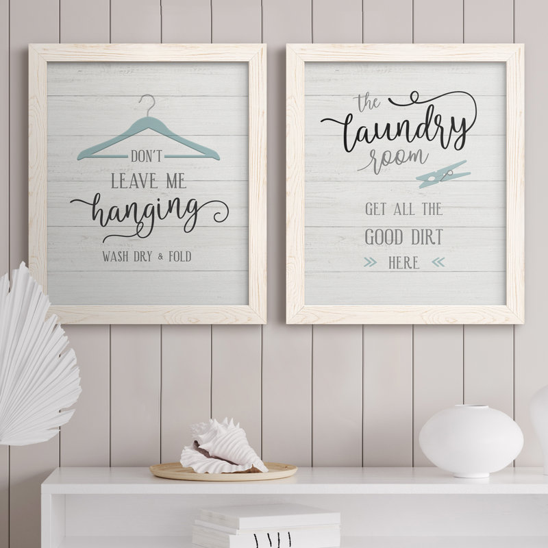 Don't laissez - ensemble de 2 pièces d'art textuel sur toile, Encadrement beige, H 20 po x l 34 po x P 1,5 po