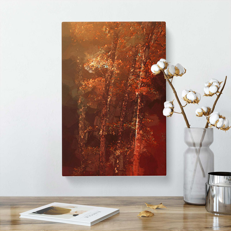 Trees of Autumn in Abstract - Wrapped Canvas, 60cm H x 40cm W x 3cm D